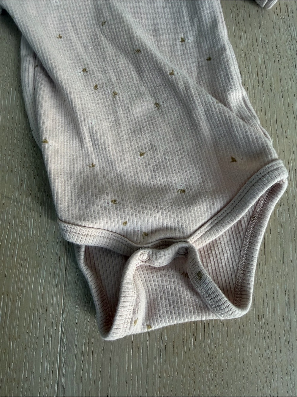Jamie Kay Ribbed Ruffle-Shoulder One-Piece in Blush with Gold Dots - Picture 4 of 6
